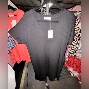 Zenana Black V-Neck Dress with pockets NWT